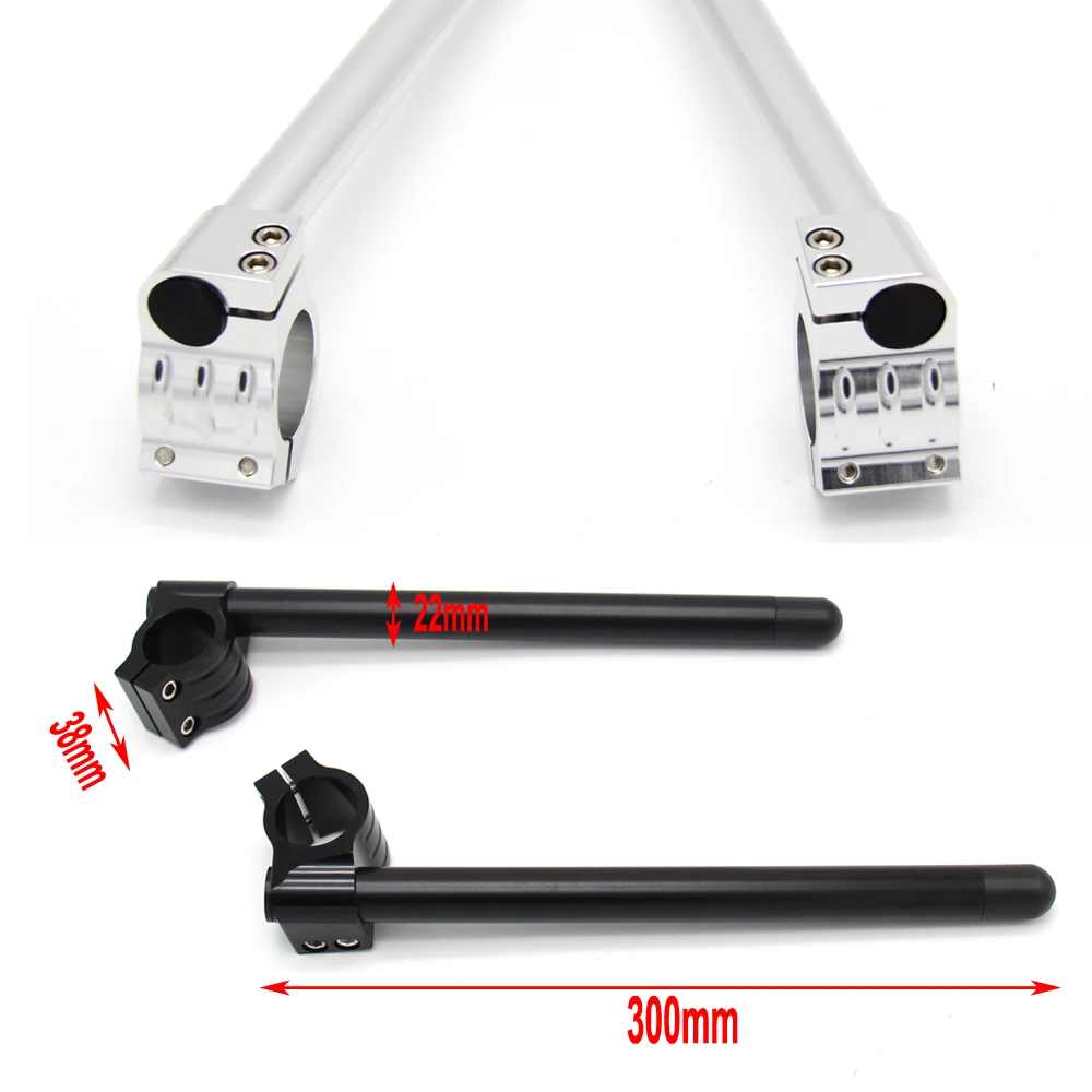 Руль для гоночного мотоцикла, настраиваемый, CNC 31/32/33/35/37/39/41/51 мм, на зажиме, вилка, руль, ручной стержень, для кафе, для гоночного мотоцикла