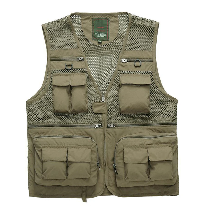 

Strong-Toyers Outdoor Fishing Vest Summer use Hunting Vest Fish Jackets Multi-pockets Professional Photography Vest Men