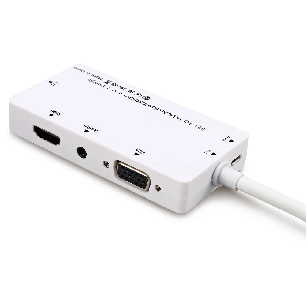 Dvi 24 + 1 для конвертер-Переходник VGA dvi hdmi 4 к адаптер 3,5 мм jack и видео кабель hdmi концентратор многопортовый 4in1 конвертер для HDTV мониторы