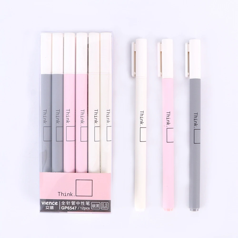 

1 Pcs Cute Gel Pens Black Ink Pen fresh Think Kawaii Ballpoint School Canetas Boligrafos Gift Stationery Office Supply 0.5mm