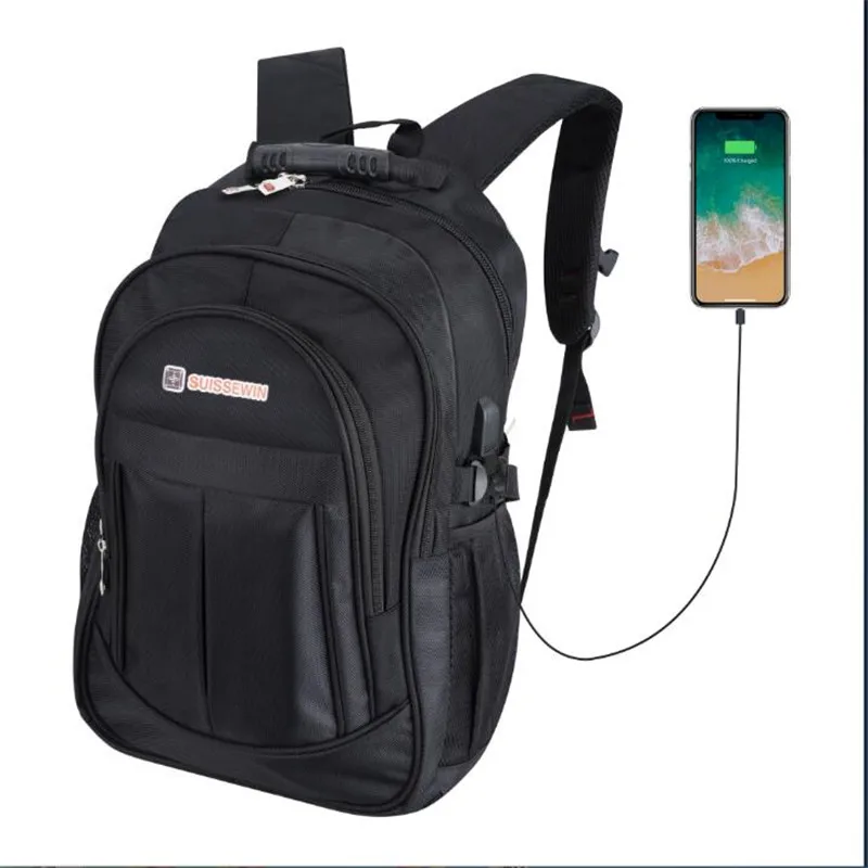 Swiss bag sac a dos laptop Backpack usb 17 inch gear win waterproof big Backpack Large Capacity