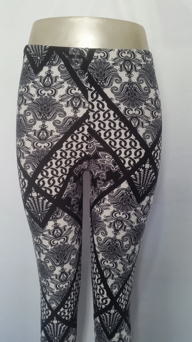1573p womens bottoms high elastic pants capris comfortable leggings the european and american style popular print free shipping