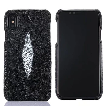 

Exquisite Handcrafted Genuine Stingray Skin Phone Protective Cases for iPhone X Genuine Leather Back Cover Cases for iPhone X