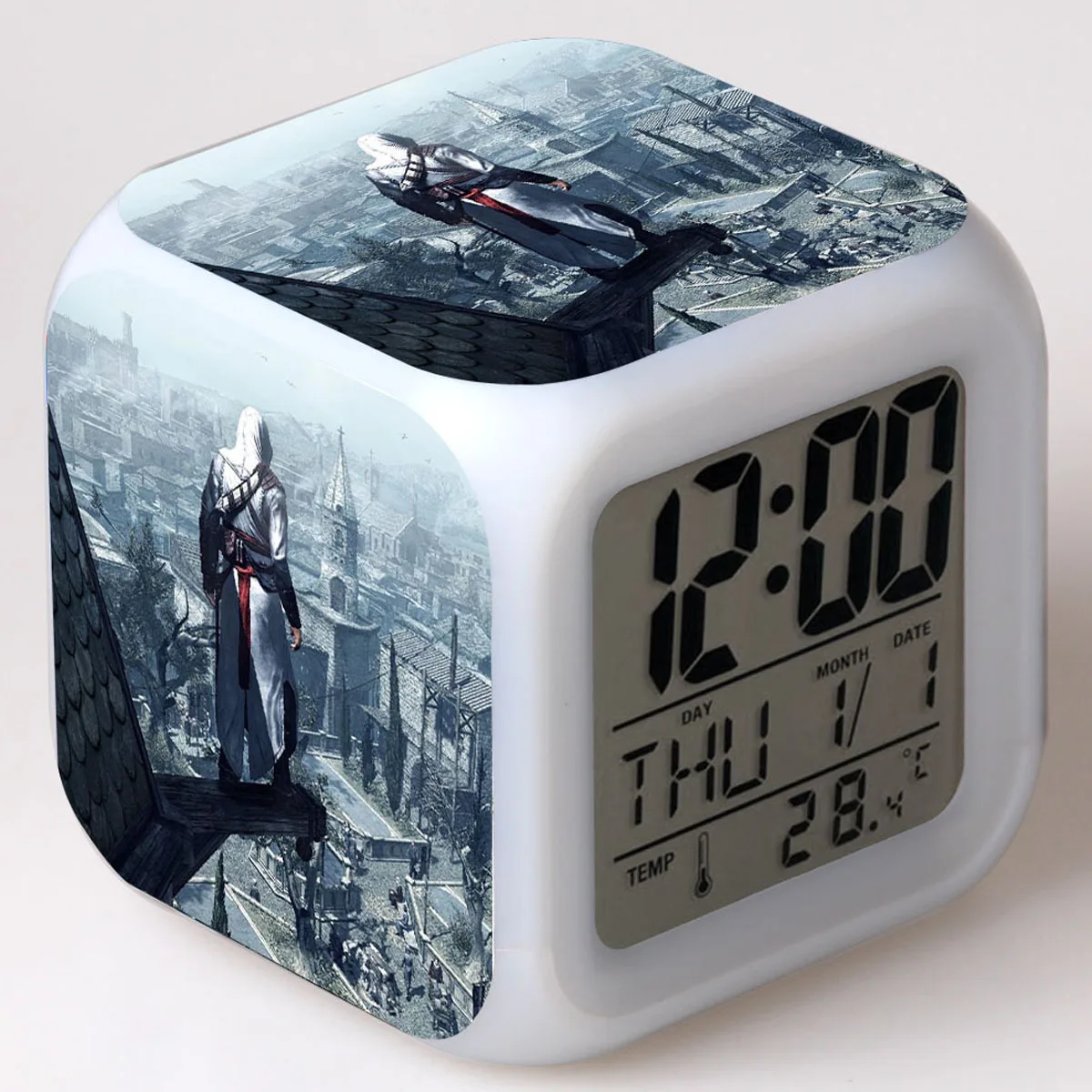 Мультяшная Игрушка Led детский Будильник 7 цветов Изменение Аниме игры периферийные игрушки Детский подарок цифровой будильник - Цвет: see chart