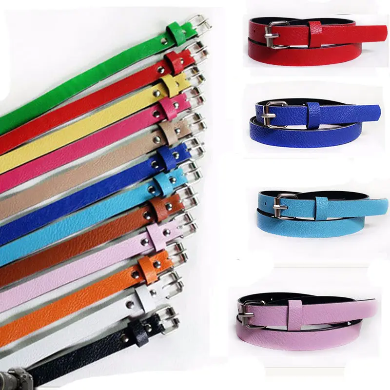 2017 New Fashion Female Ladies Waist Belt 8 Colors Women Faux Leather