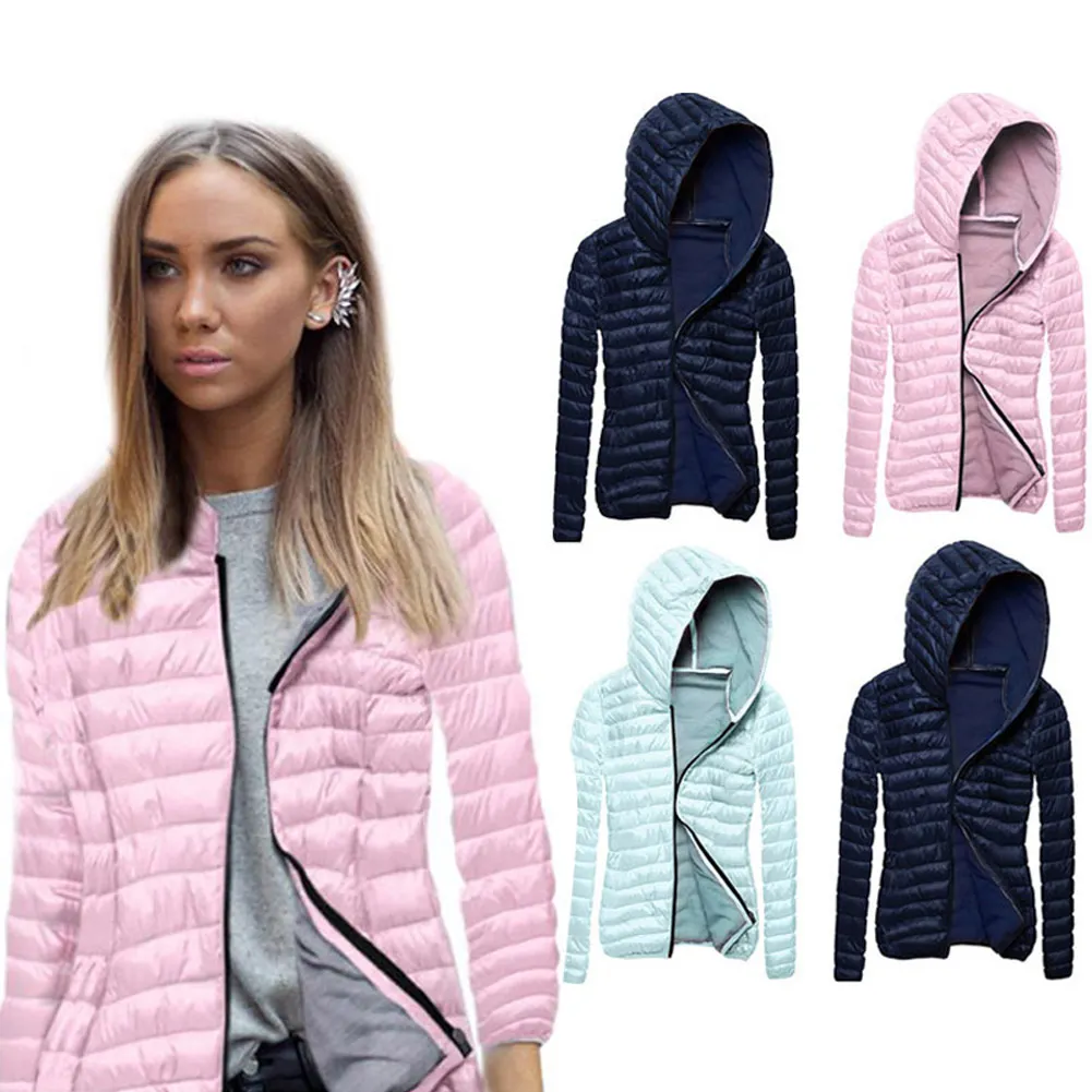 

Fashion Winter Women Coat Long Sleeves Solid Color Zipped Outwear Keep Warm Ladies Girls Casual Jacket KS-shipping