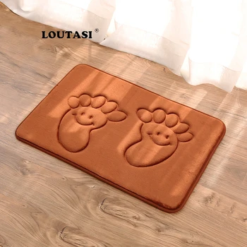 

LOUTASI Memory Foam Welcome Doormat Entrance Mat Hallway Foot Anti-Slip Floor Mat Area Rugs Funny Custom Front Door Mat Carpet