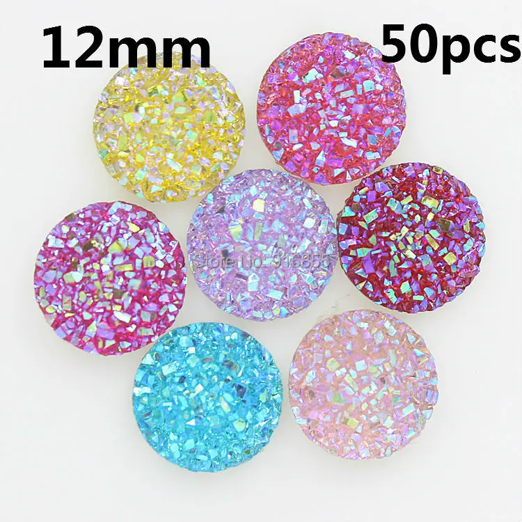 AB Flatback Resin Round Stone Beads Flatback Resin Rhinestone DIY Jewellery,Wedd