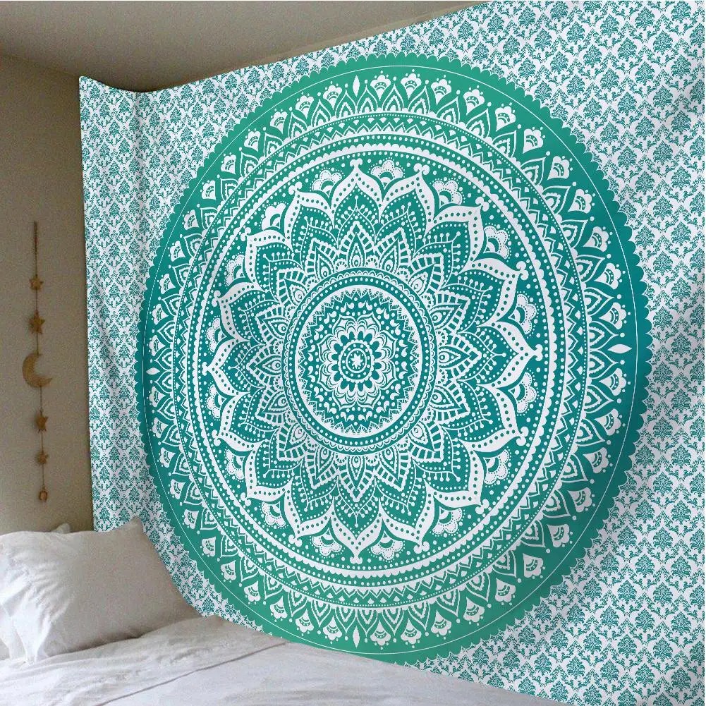 

Bohemian Sleeping Pad Carpet Indian Mandala Carpet Wall Hanging Sandy Beach Throwing Carpet Blanket Camping Tent Travel Mattres