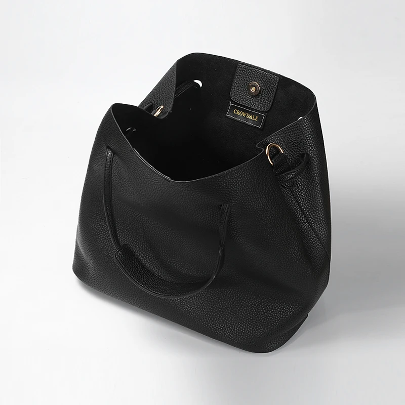 Crowsdale Брендовая женская сумка-тоут из мягкой искусственной кожи, женская сумка 2 шт., женская сумка через плечо, женская сумка-мессенджер, повседневная женская сумка