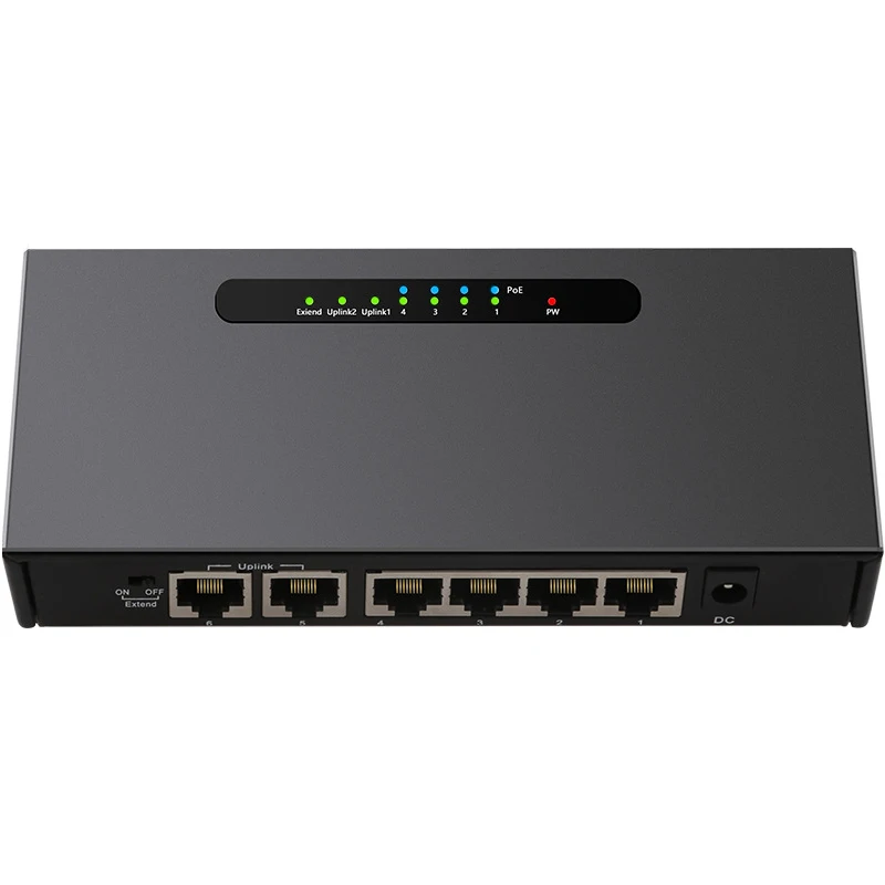 network port switch 6 Switch adapter 4 6 48V Power Port POE Switch Ethernet with