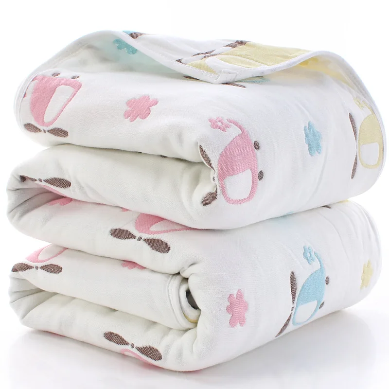 Детское одеяло 80*80 см муслиновый хлопок 6 слоев толщиной новорожденных пеленание осень ребенка пеленать постельные принадлежности получения Одеяло