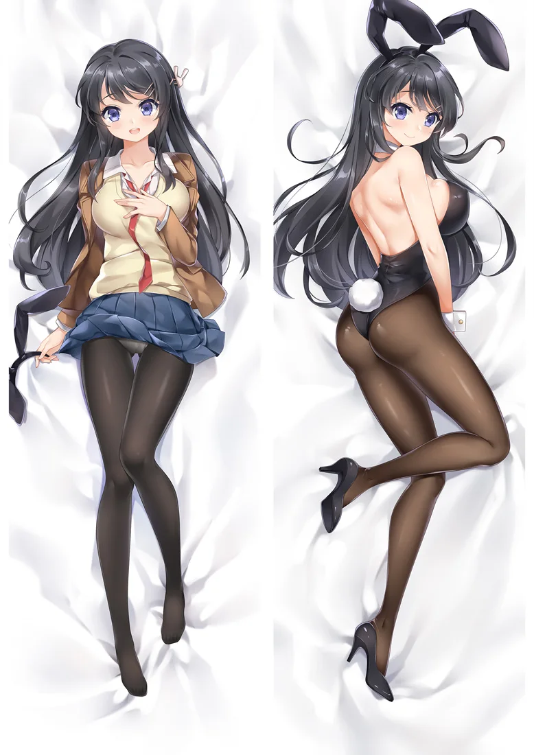 November аниме негодяй не грезит о кролике девочке сенпай Seishun Buta Yara Dakimakura наволочка для тела чехол для подушки обнимающий чехол