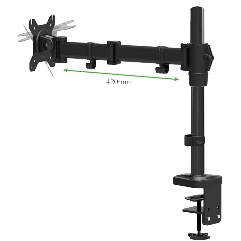 

New Single Monitor Arm Fully Adjustable Mount Desk Stand 1 LCD Screen upto 27"-US Stock