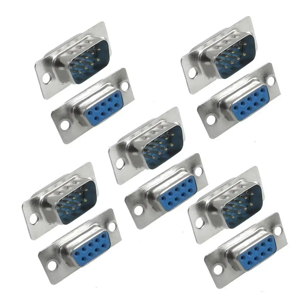 5 шт. RS232 DB9 Серийный VGA 9 контактный женский 2 рядный паяльный Тип штепсельная вилка
