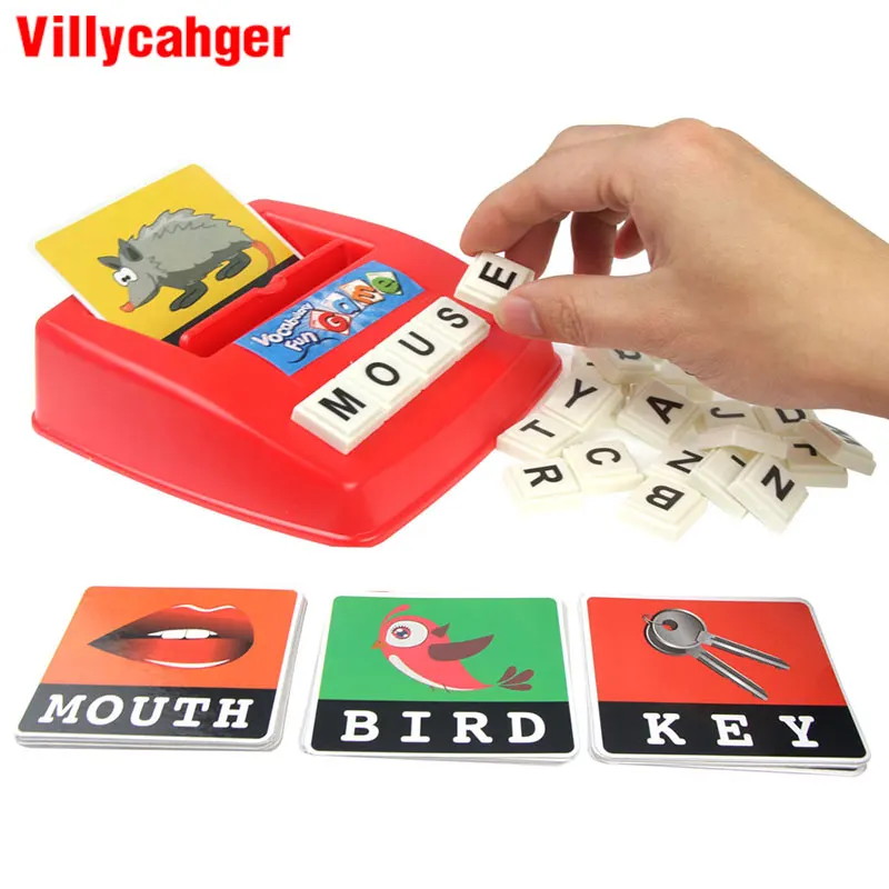 Alphabet Letters Figure Spelling Games Cards English Word Puzzle Children's Educational Literacy Fun Early Learning Toys|early learning