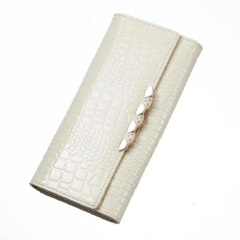 Elegant Women Alligator Long Wallets Purse 2017 Genuine Leather Wallet