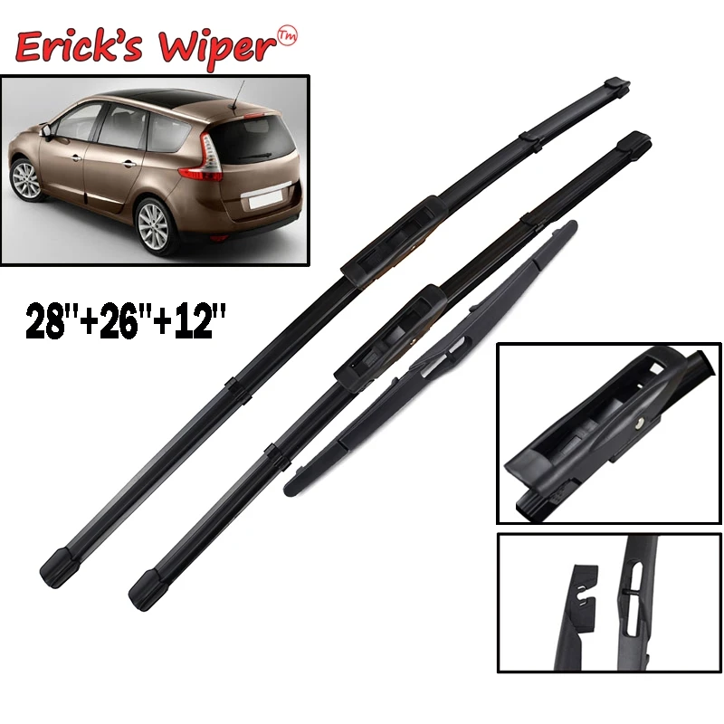 Щетки стеклоочистителя Erick's для Renault Scenic 3 / Grand 2009 2016 2015 2014 2013 2012 28 дюймов 26 12