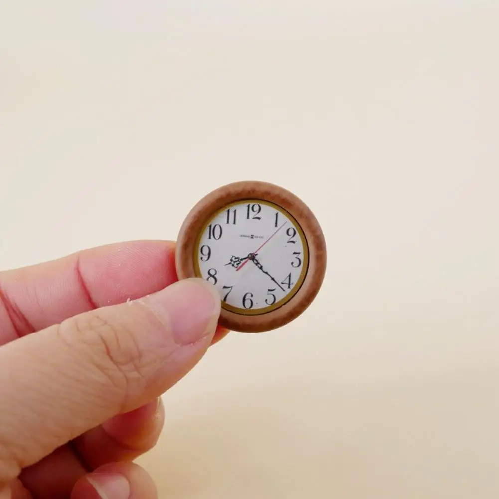 

For 1:12 Doll House Delicate Simulation Round Clock Mini Decoration