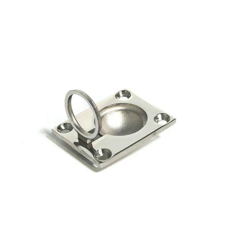 Marine Boat 316 SS Deck Lift Latch with Ring Handle 48x38mm 1.9*1.5 Inch