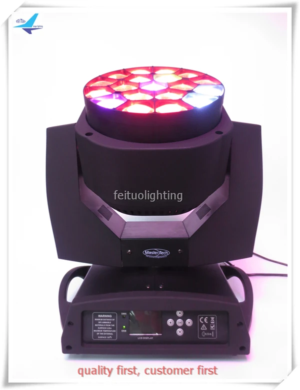 4 шт. + кейс светодиодный 19x10 Вт Bee Eye Moving Head Light Zoom Профессиональное освещение 4в1 сценический свет для дискотеки DJ вечерние ночной клуб