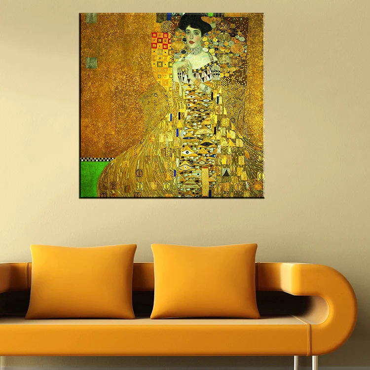 

Paint Portrait of Adele Bloch Bauer I by Gustav Klimt wall painting for home decor oil painting art print on canvas No Framed