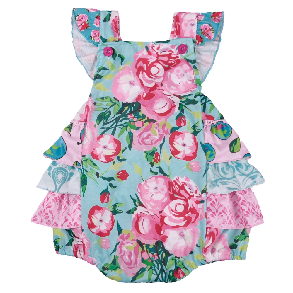 

CONICE NINI Super Cute Wholesale Summer Infant Baby Sleeveless Baby Girls Clothes Ruffle Romper GPF806-149