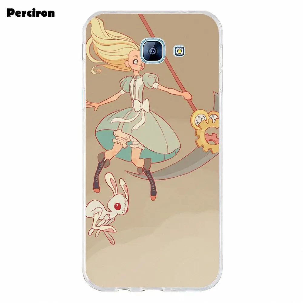 Мягкая коробка для звонков Samsung Galaxy A3 A5 A7 J1 J2 J3 J5 J7 2015 2016 2017 Алиса в стране чудес