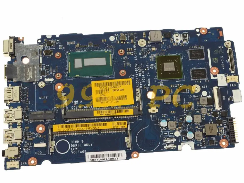 LAOKE для DELL Latitude 3450 Материнская плата ноутбука W/I3-5005U Процессор CN-076F94 076F94 76F94