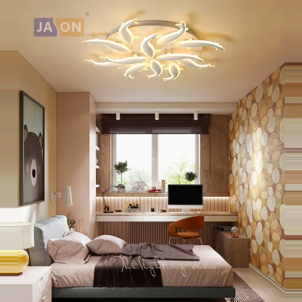

LED Modern Iron Acrylic Fish LED Lamp.LED Light.Ceiling Lights.LED Ceiling Light. Ceiling Lamp For Bedroom Foyer