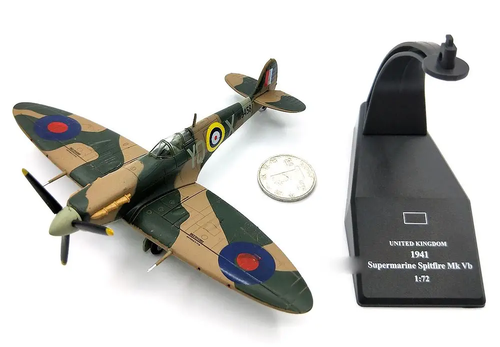 Второй мировой войны Великобритании 1941 суперморской Spitfire Mk Vb 1/72 литая модель самолета AMER