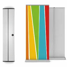 Алюминиевый рулонный баннер дисплей Выдвижная подставка 85x200 см с крышкой шириной 24 см для выставки 6 шт. высокое качество