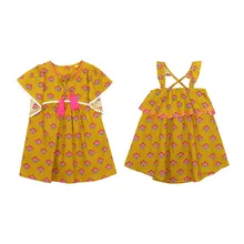 Одежда для маленьких девочек; Платья с цветочным рисунком для девочек; Детские платья во французском стиле; элегантное милое платье-пачка в европейском стиле; праздничное платье для девочек