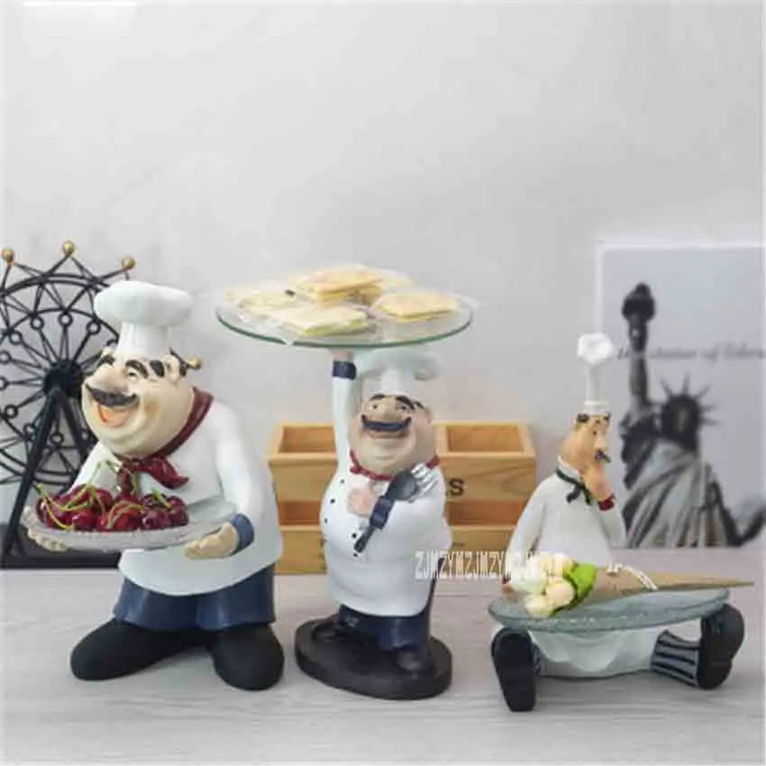 European Cook Ornaments Creative Resin Chef Figurine Decorations