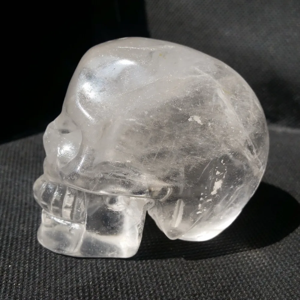 

huij 00925 Natural Clear Quartz Crystal Skull Healing From China