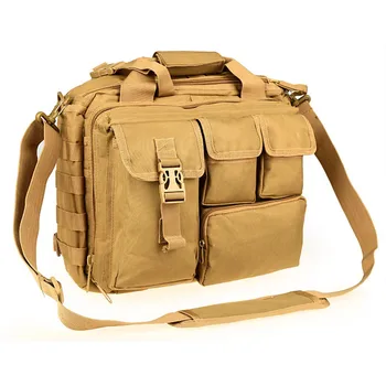 

Pro- Multifunction Mens Military Nylon Shoulder Messenger Bag Briefcase Large Enough for 14" Laptop