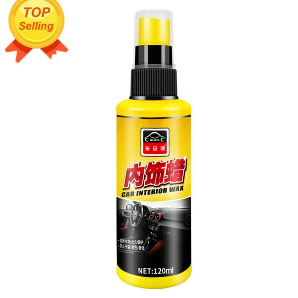 120mL Car Wax Auto font b Interior b font Restorer Dashboard Leather Trim Seat Dust Removal