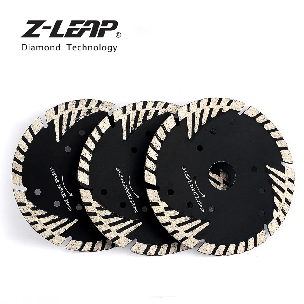 

Z-LEAP 3pcs 5" Diamond Cutting Wheel Turbo Tooth For Granite Concrete Masonry 125mm Diamond Cutting Disc Circular Saw Blades