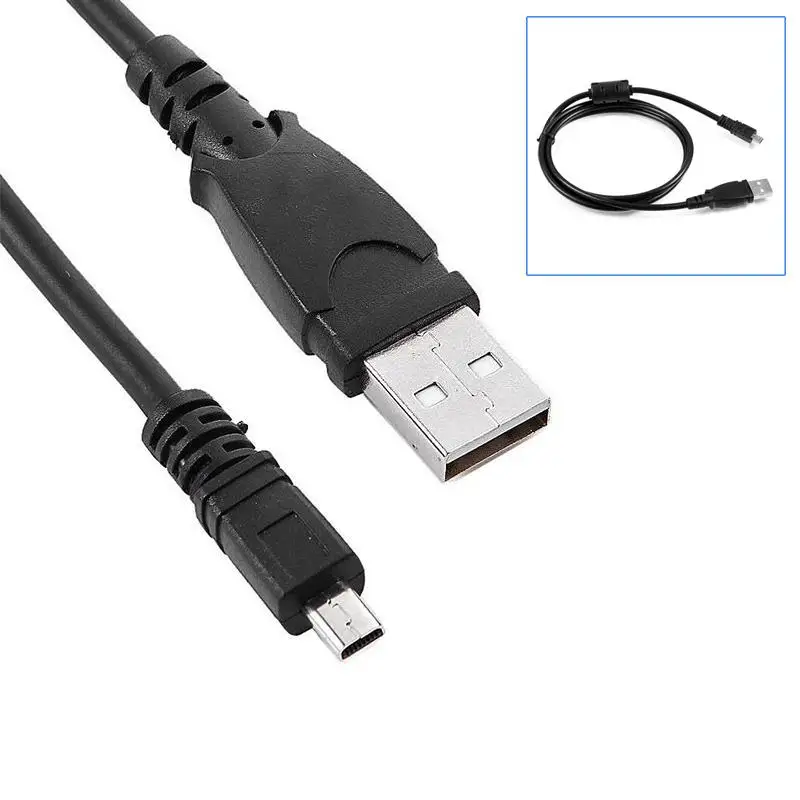 USB 2,0 зарядное устройство синхронизации 8Pin кабель для Panasonic для Lumix DMC-ZS30 DMC-TZ40 камеры черный Горячее предложение