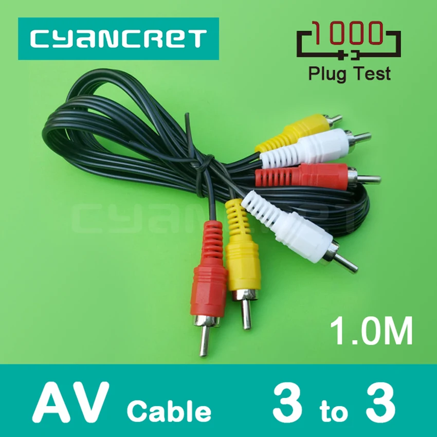 

AV Cable 3 RCA to 3 RCA Audio Video Cable 3RCA Male to Male for Android TV Box Speaker Television Projector VCD DVD Amplifier