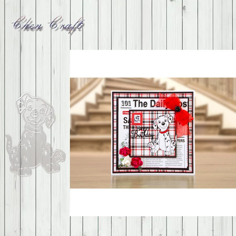 

Smiling dog Metal Cutting Dies Stencils For Scrapbooking Paper Cards Crafts DIY 2019 New