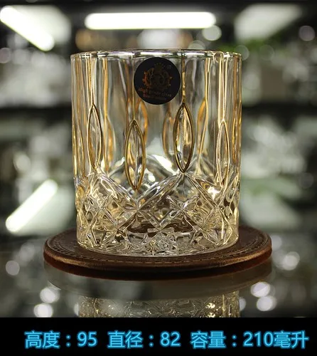 Чешский богемный стиль золото импортированное ремесло бессвинцовое Хрустальное стекло бокал для вина бренди виски бокал Рождественский подарок свадебный подарок - Цвет: 10Style(only cup)