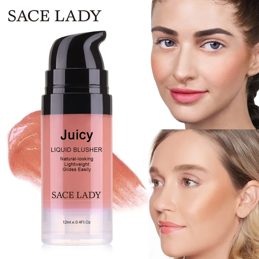 

SACE LADY Liquid Blush Makeup 4 Colors Face Rouge Make Up Professional Natural Cheek Blusher Long Lasting Brand Cosmetic