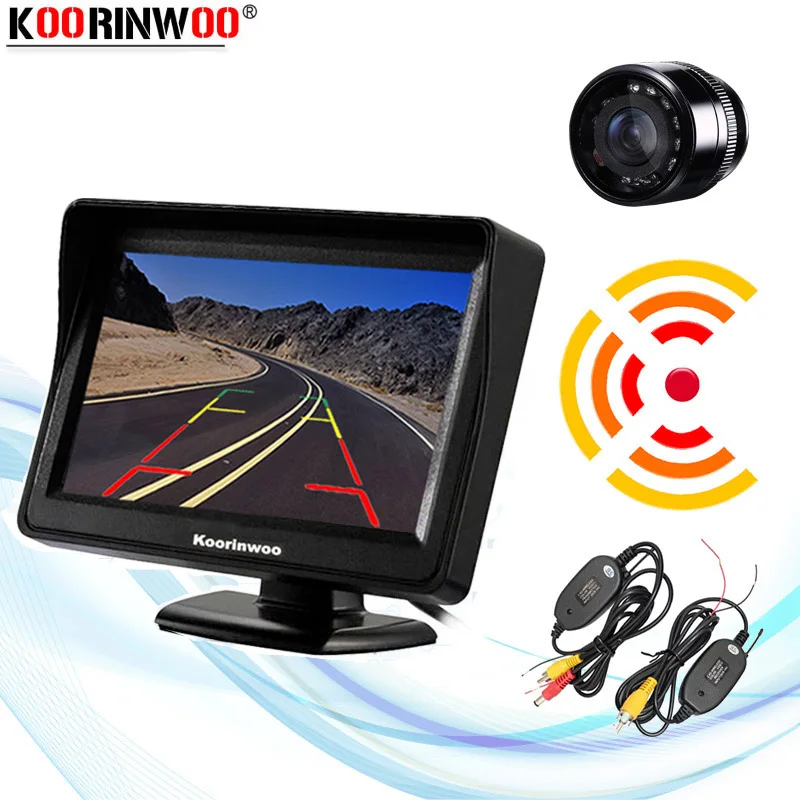 

Koorinwoo For Sony Parking HD800P LCD TFT Digital Monitor Screen Wireless Night Vision 10 Lights Parking Camera Rear view System
