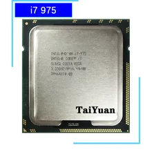 Четырехъядерный процессор Intel Core i7-975 Экстремальная версия i7 975 3,3 ГГц Восьмиядерный процессор L2 = 1 м 130 Вт LGA 1366