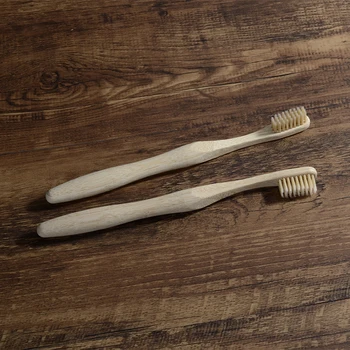 

10Pcs/Lots Eco Friendly Tooth Brush Bamboo Toothbrush Soft Fiber Bristles Oval Bamboo Handle Minimalist Design Toothbrushes
