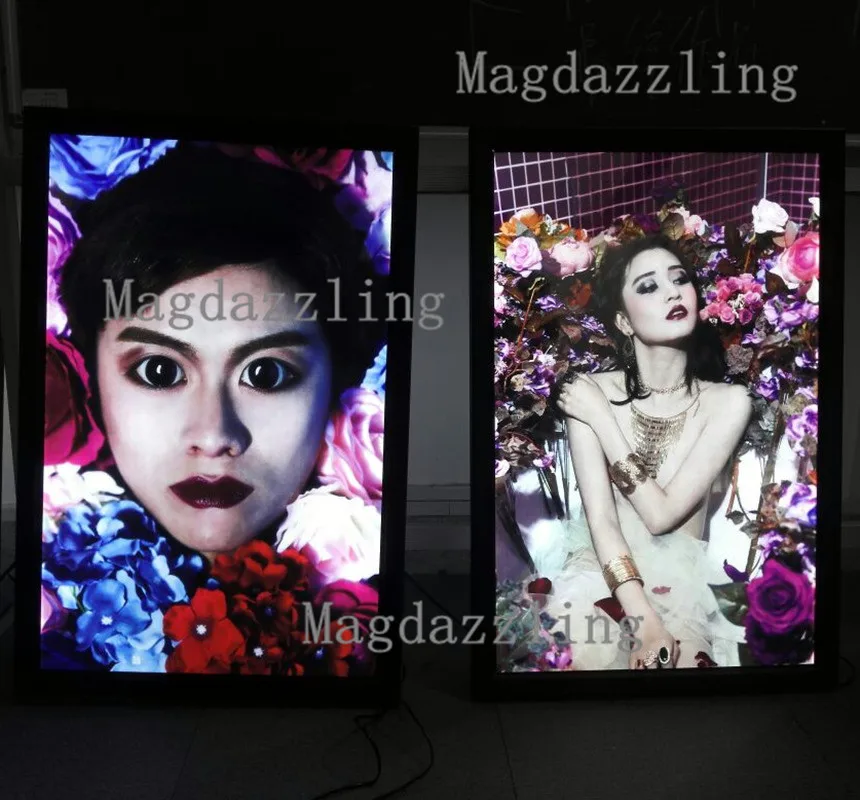 Black Aluminum Snap LED Poster Frame Advertising Light Box A1 Illuminated Picture Frames | Освещение