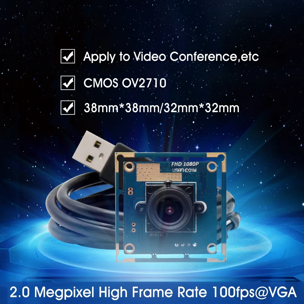 ELP 1080P Модуль камеры 2,0 мегапикселя MJPEG 30fps 1920*1080 CMOS OV2710 USB модуль камеры для автоматического торгового автомата