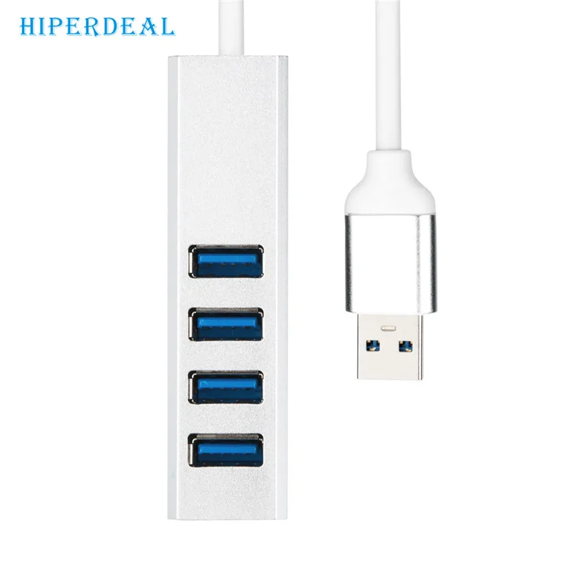 Hiperdeal Hot Plug & Play USB устройства USB 3.0 4-Порты и разъёмы Multi HUB разветвитель Алюминий адаптер высокое Скорость для PC ноутбук Mac 2017 сентябрь 4