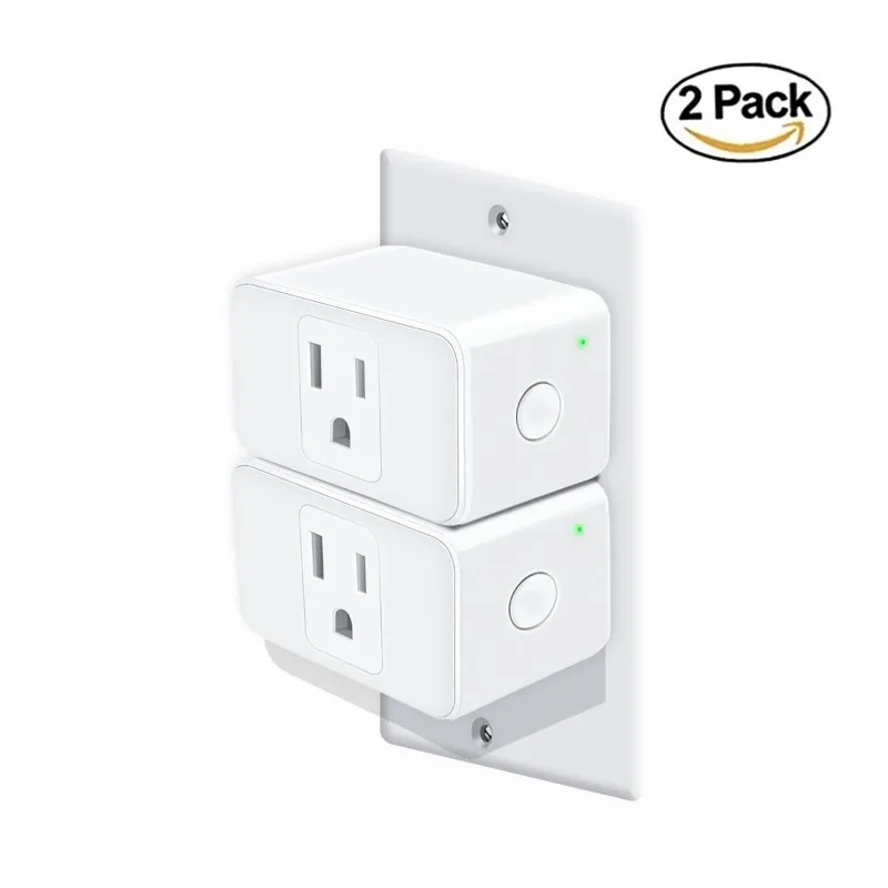 Meross MSS110 Wi-Fi Smart Plug Мини Alexa и Google Voice Управление занимает только одна розетка